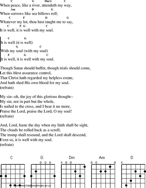 it is well with my soul chords|it is well chords pdf.